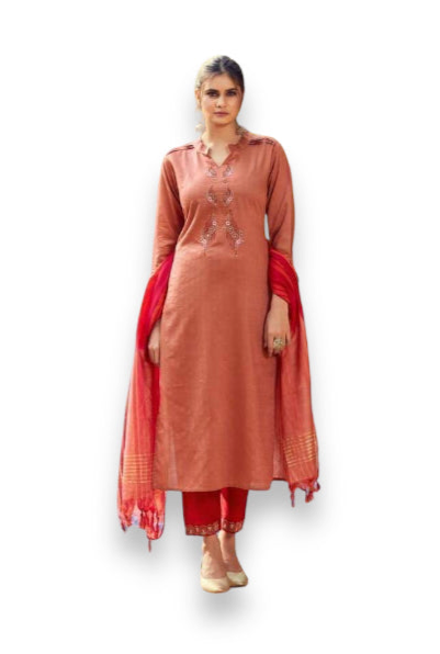 TRADITIONAL ELEGANCE PERSONIFIED - VISCOSE DRESS FOR FESTIVE OCCASIONS-ETHNIC WEAR FOR WOMEN