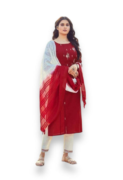 TRADITIONAL BLUE HILLS VISCOSE DRESS FOR FESTIVE OCCASIONS-ETHNIC WEAR FOR WOMEN