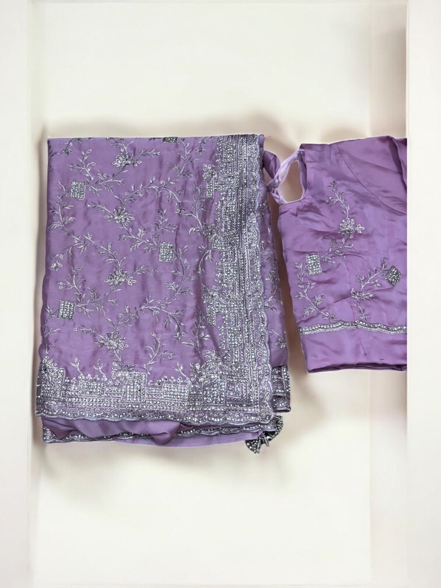 TRADITIONAL HEAVYWORK SAREE WITH READY BLOUSE– ETHNIC WEAR FOR WOMEN- S30