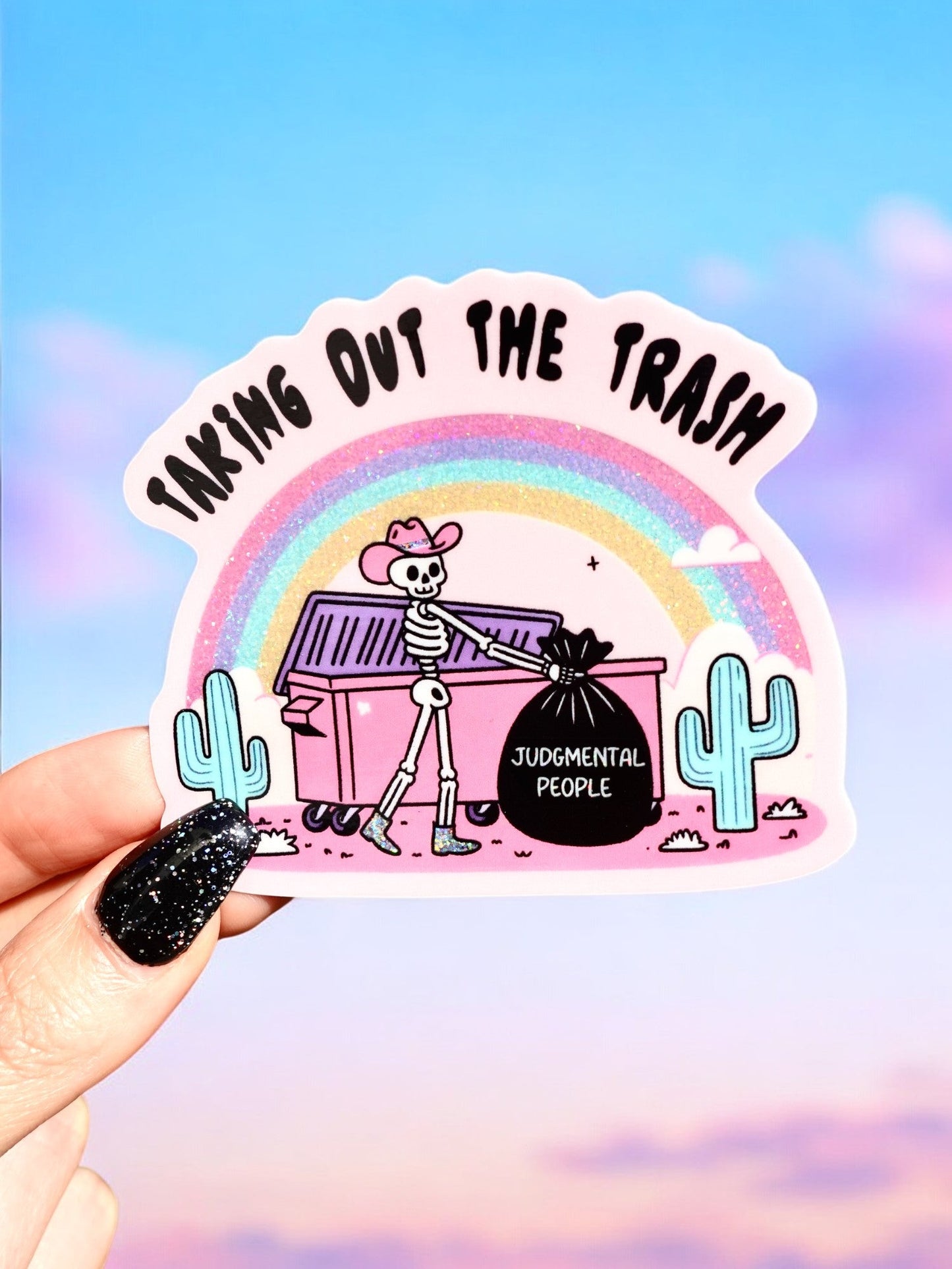 TAKING OUT THE TRASH STICKER