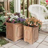 Oversized Outdoor Wooden Planters, Set of 2