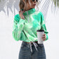 IVY LANE TIE-DYE QUARTER ZIP DROPPED SHOULDER SWEATSHIRT