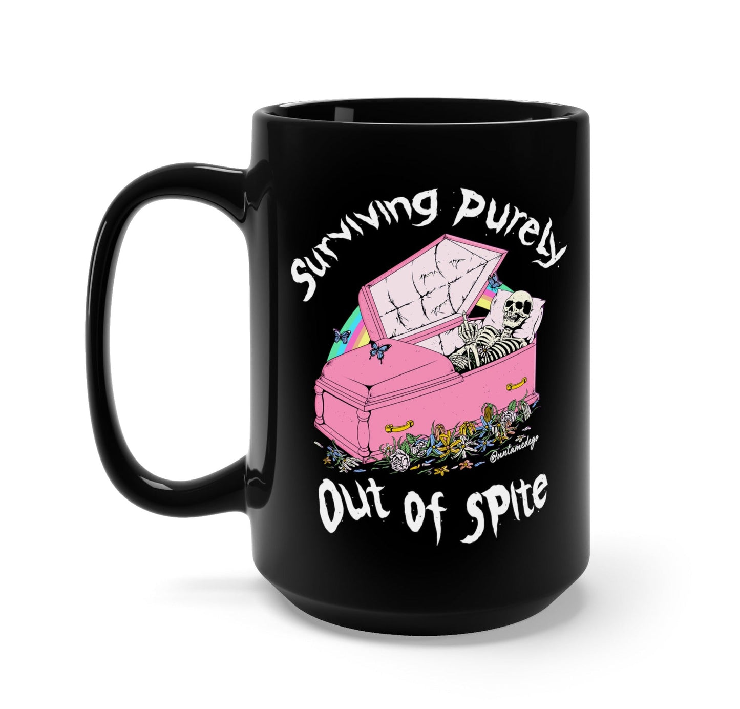 SURVIVING PURELY OUR OF SPITE MUG