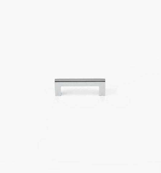 SQUARED POLISHED CHROME CABINET HANDLES: ELEGANT HARDWARE FOR KITCHEN & FURNITURE | HANDCRAFTED DÉCOR BRASS CABINET PULL - DRAWER PULLS