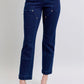 JUDY BLUE FULL SIZE HW WORK WEAR KNEE PATCH STRAIGHT JEANS PLUS SIZE