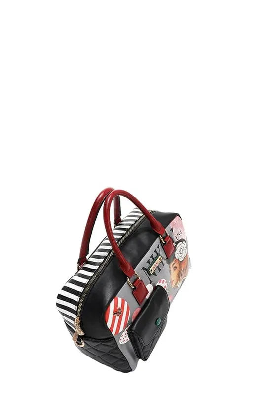 NICOLE LEE USA ECO-LEATHER BOSTON BAG