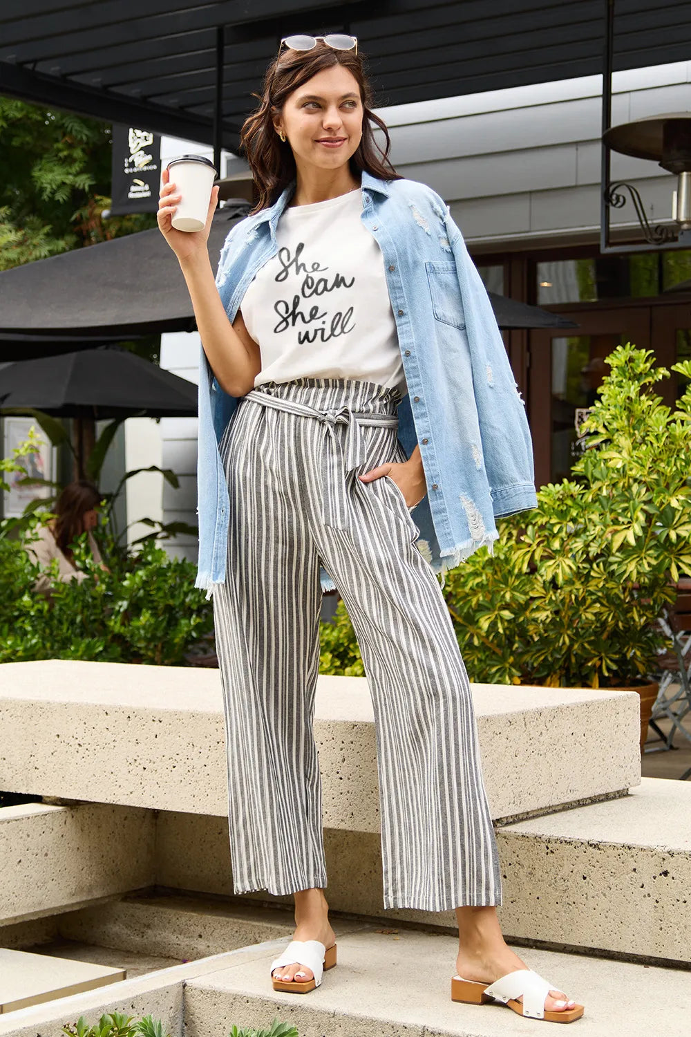 SIMPLY LOVE FULL SIZE SHE CAN SHE WILL SHORT SLEEVE T-SHIRT