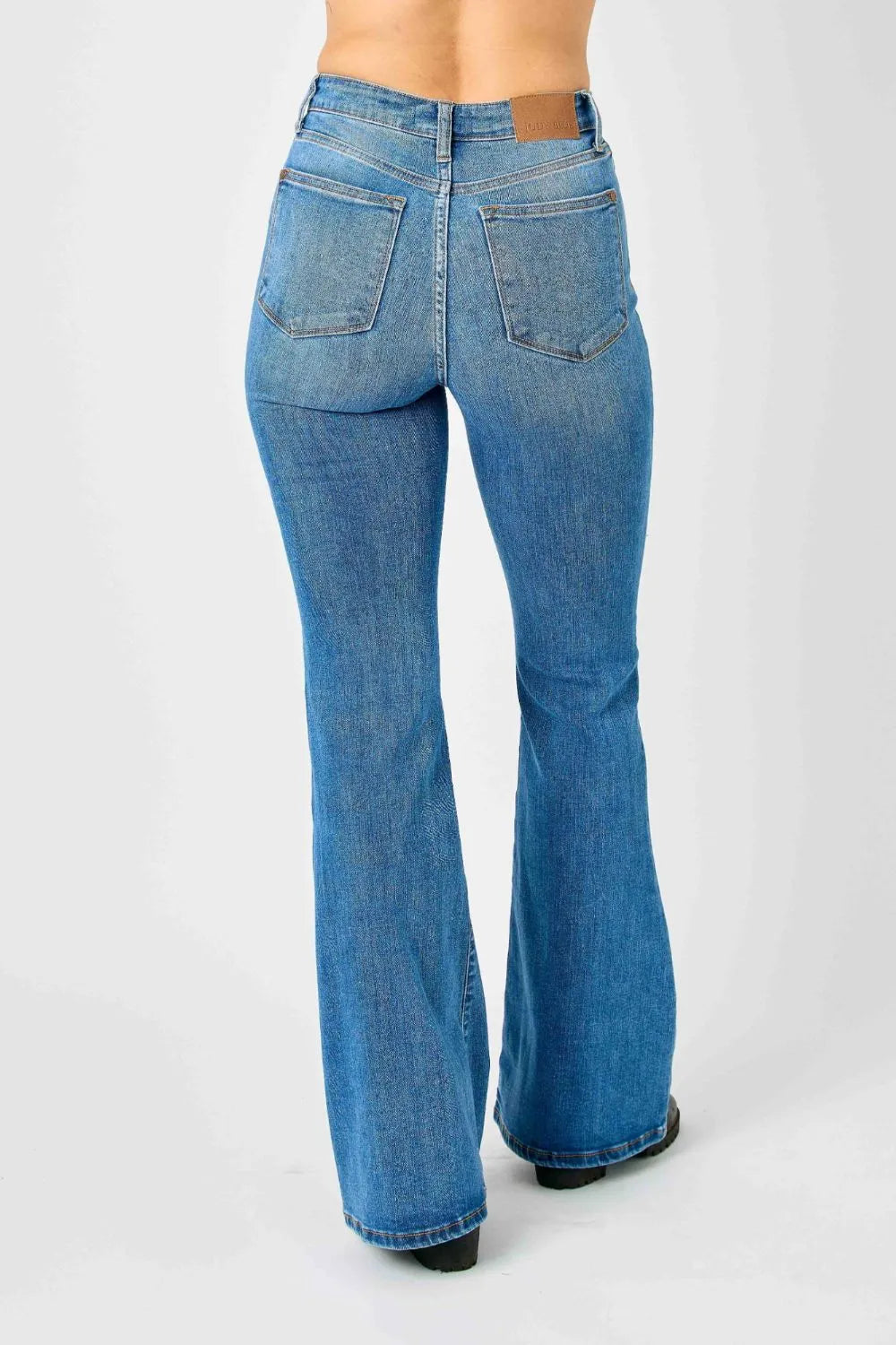 JUDY BLUE FULL SIZE HIGH-WAISTED CLASSIC FLARE JEANS PLUS SIZE