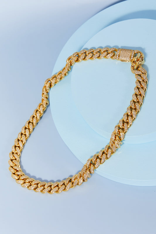 BRASS CURB CHAIN NECKLACE