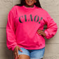 SIMPLY LOVE FULL SIZE CIAO！ROUND NECK SWEATSHIRT