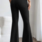 BASIC BAE FULL SIZE RIBBED HIGH WAIST FLARE PANTS
