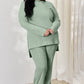BASIC BAE FULL SIZE RIBBED HIGH-LOW TOP AND WIDE LEG PANTS SET