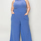 BASIC BAE FULL SIZE RIBBED TANK AND WIDE LEG PANTS SET