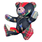 TEE TIME VINTAGE SILK SCARF PATCHWORK TEDDY BEAR