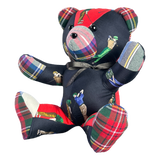 TEE TIME VINTAGE SILK SCARF PATCHWORK TEDDY BEAR