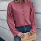 IVY LANE HALF BUTTON LONG SLEEVE BLOUSE