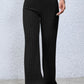 BASIC BAE FULL SIZE RIBBED HIGH WAIST FLARE PANTS