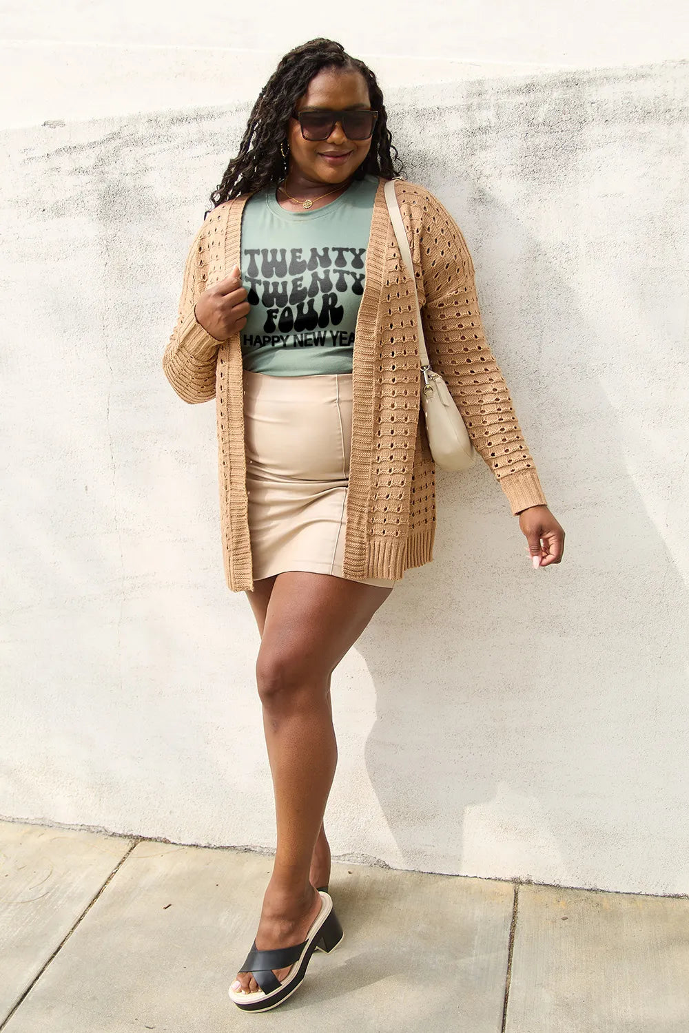 SIMPLY LOVE FULL SIZE TWENTY TWENTY FOUR HAPPY NEW YEAR SHORT SLEEVE T-SHIRT