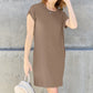 BASIC BAE FULL SIZE ROUND NECK SHORT SLEEVE DRESS WITH POCKETS