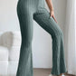 BASIC BAE FULL SIZE RIBBED HIGH WAIST FLARE PANTS