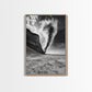TORNADO BEACH SCENE, STORMY SKIES, BLACK AND WHITE DRAMA, NATURE PHOTOGRAPHY, FRAMED CANVAS PRINT, OFFICE WALL ART, MOODY MINIMALIST DECOR