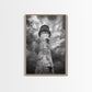 STORMY LIGHTHOUSE CLOSEUP, DRAMATIC SKIES, WEATHERED BEACON, CANVAS PRINT, COASTAL DECOR, DARK NAUTICAL WALL ART, MOODY OCEAN THEME
