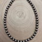 10mm Sterling Pearl Necklace - 18 inch necklace