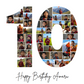 10th Birthday Milestone Photo Collage Template – Customizable Canva Design
