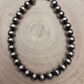 12 mm Sterling Silver Pearls Statement Necklace - 16 inch