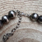 12 mm Sterling Silver Pearls Statement Necklace - 16 inch