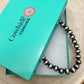 12mm Sterling Silver Pearls Necklace - 18 inch