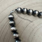 12mm Sterling Silver Pearls Necklace - 18 inch