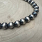 12mm Sterling Silver Pearls Necklace - 20 inch