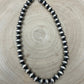 12mm Sterling Silver Pearls Necklace - 20 inch
