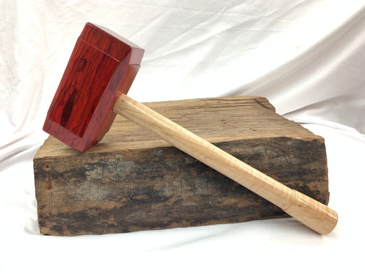 THOR’S HAMMER WOODWORKING MALLET REDHEART HEAD & TIGER MAPLE HANDLE