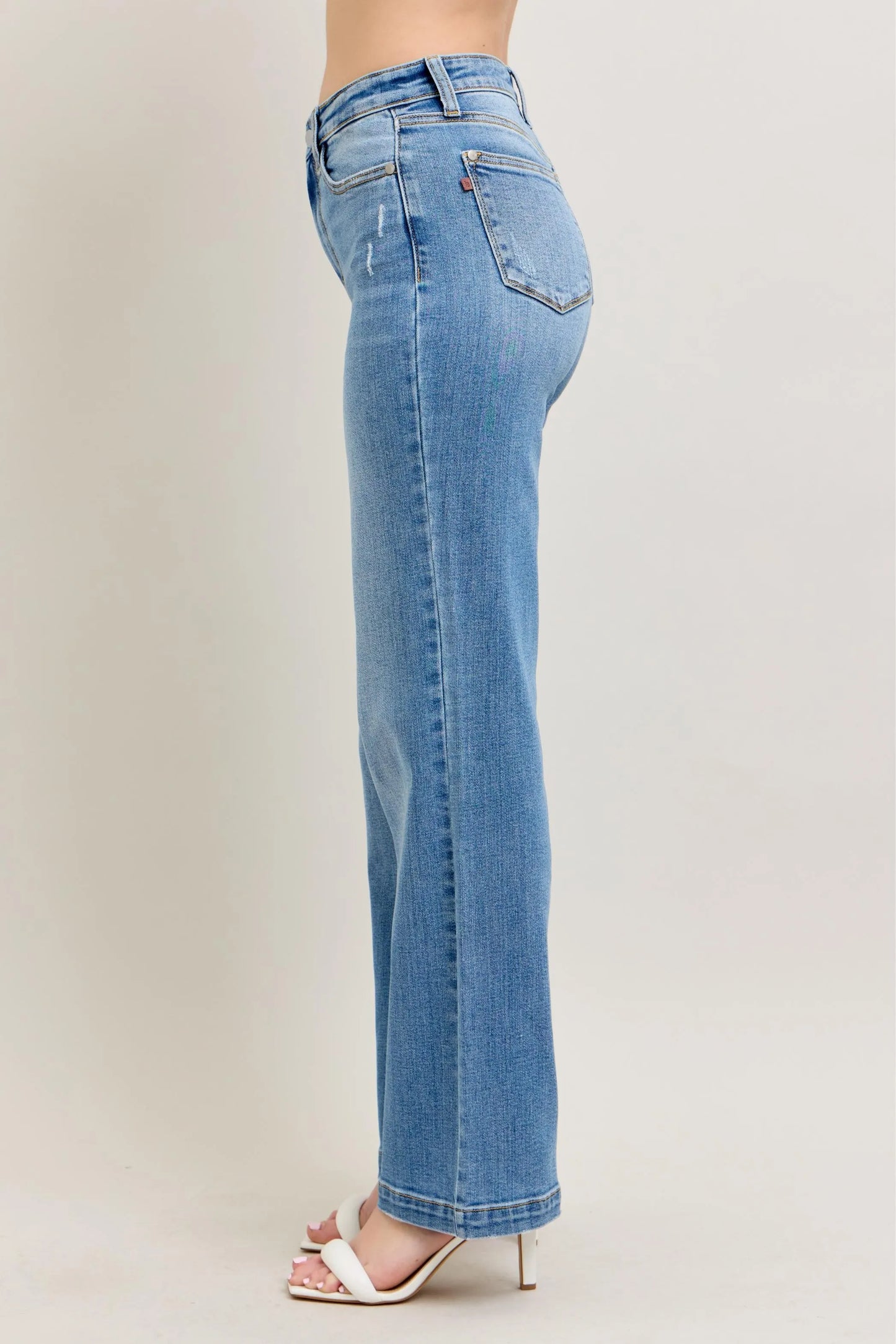 JUDY BLUE FULL SIZE HIGH WAIST STRAIGHT JEANS PLUS SIZE