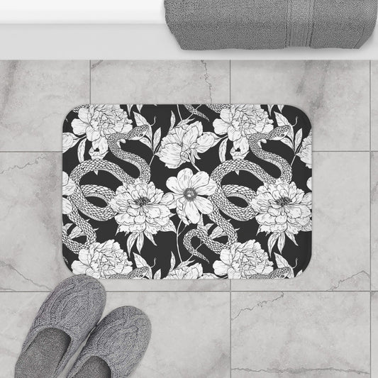 GARDEN IN GRAY MICROFIBER BATH MAT