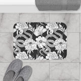 GARDEN IN GRAY MICROFIBER BATH MAT