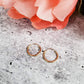 14K GOLD INITIAL ENDLESS HOOP EARRINGS