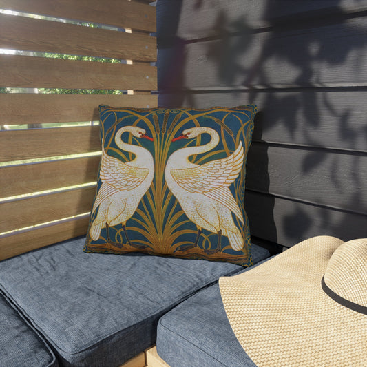 SWAN, RUSH AND IRIS OUTDOOR THROW PILLOWS