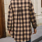 IVY LANE PLAID BUTTON UP DROPPED SHOULDER JACKET