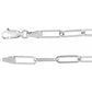 STERLING SILVER 3.85 MM PAPERCLIP-STYLE 7 CHAIN