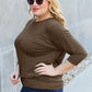 BASIC BAE FULL SIZE ROUND NECK BATWING SLEEVE TOP