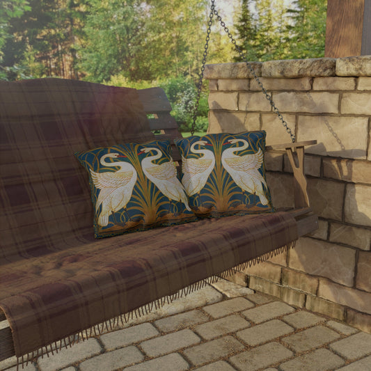 SWAN, RUSH AND IRIS OUTDOOR THROW PILLOWS