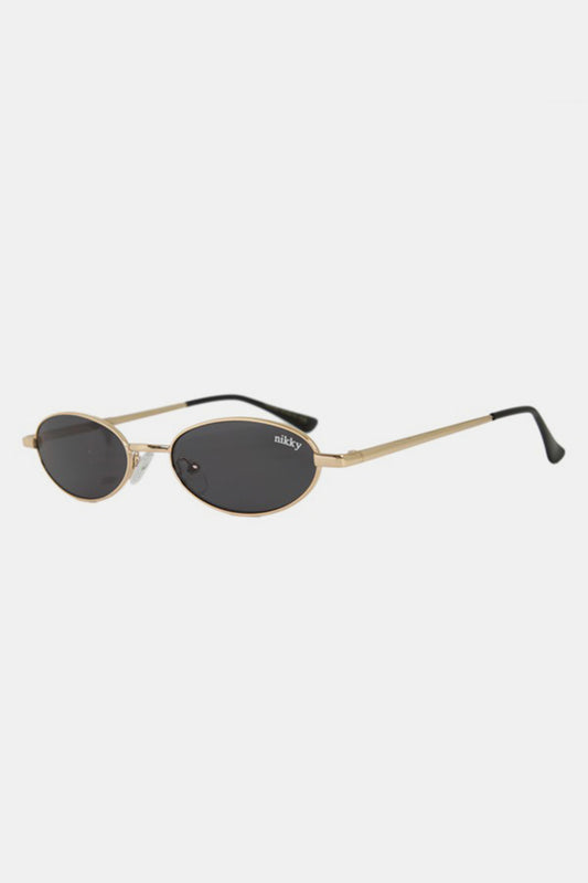 NICOLE LEE USA METAL FRAME FINLEY OVAL SUNGLASSES