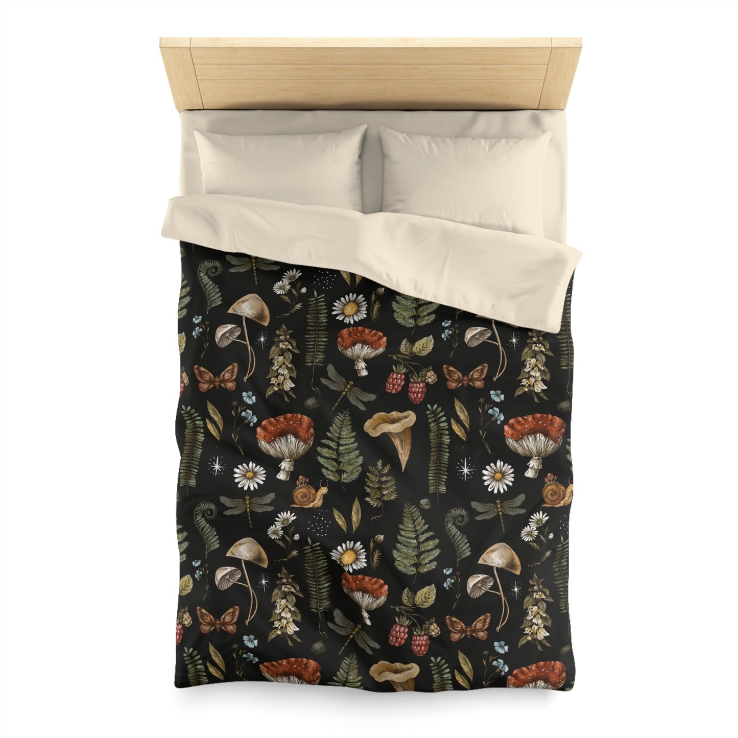 DARK FOREST PATTERN MICROFIBER DUVET COVER