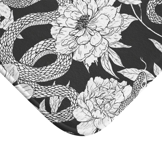 GARDEN IN GRAY MICROFIBER BATH MAT
