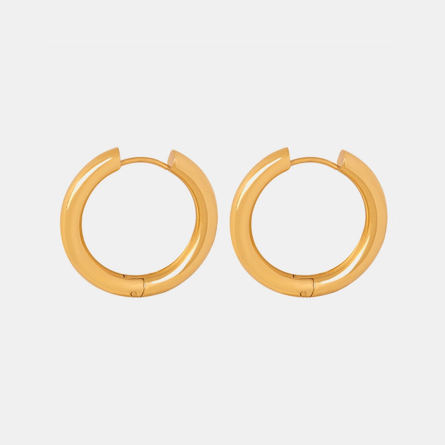 18K GOLD-PLATED HUGGIE EARRINGS-Thriftique Marketplace