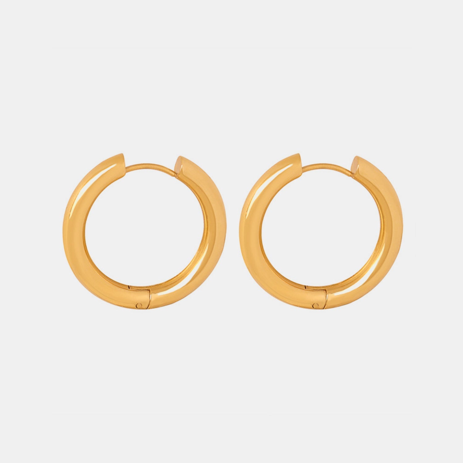 18K GOLD-PLATED HUGGIE EARRINGS-Thriftique Marketplace