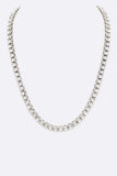 18 RHINESTONE SINGLE ROW NECKLACE